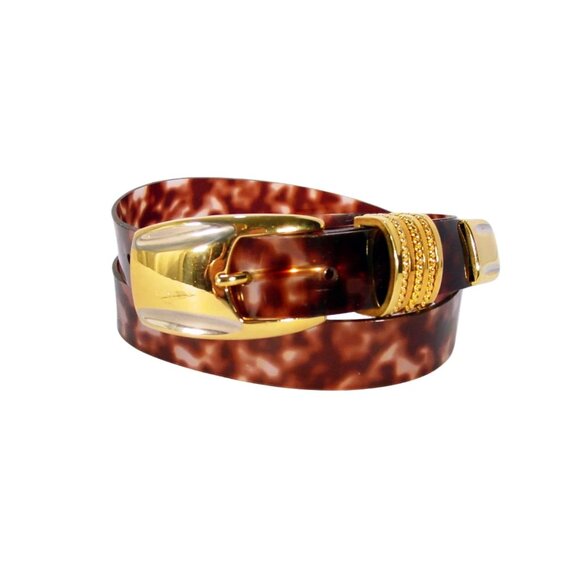 BB SIMON Vintage Tortoise Shell Belt Sz M (27"-31") - MINT - Made in SPAIN - Picture 5 of 5